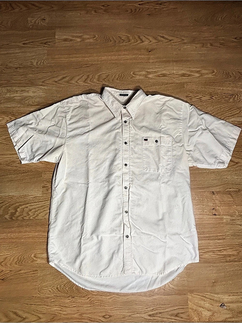 Vintage Bugle Boy Classics Striped Short Sleeve Button Up XL